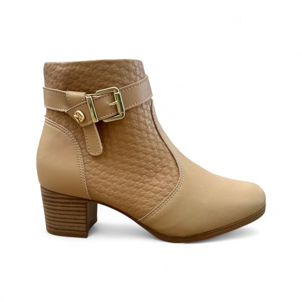 Bota Feminina Modare cano curto salto bloco ref. 7072.111.27591 - bege