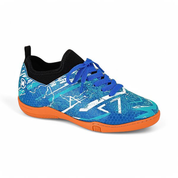 Tênis infatil Molekinho ref. 2808.334.28641 - azul/laranja