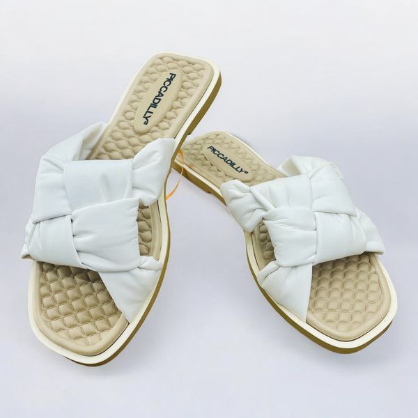 Chinelo Piccadilly ref. 355003 - marfim/branco