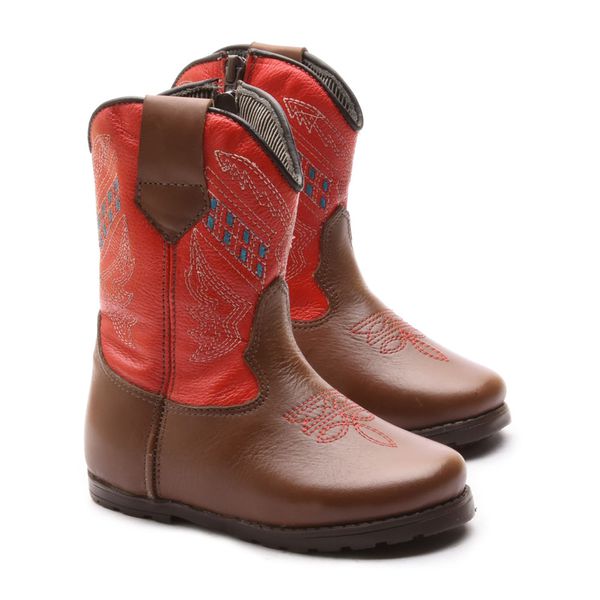 Bota Texana Baby Florence Doce de Leite/Napa Verme... - Gutierre Boots