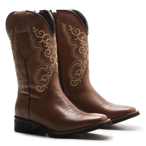 Bota Texana Feminina Florence Doce de Leite - 17-2... - Gutierre Boots
