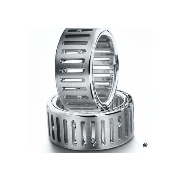 Aliança de Casamento Luminosidade Vertical Romance eterno - Ouro 18k