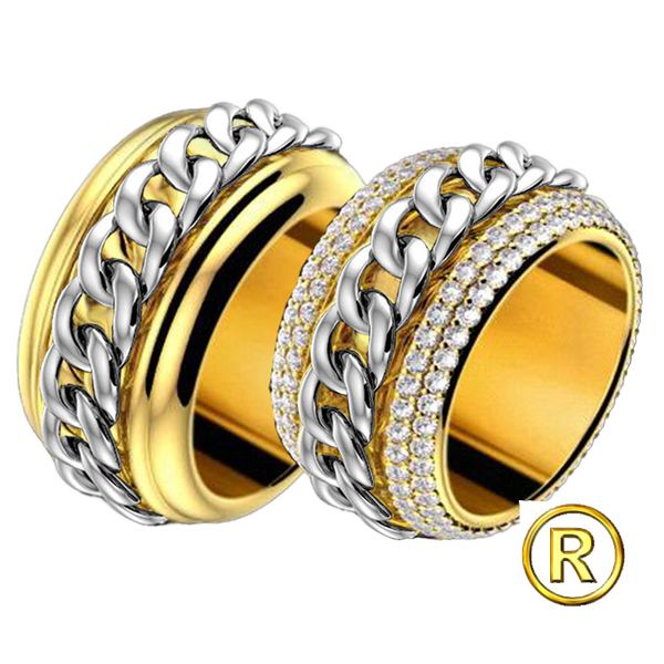 Aliança de Casamento Corrente Brilho Infinito - Luxo Eterno - Ouro 18k