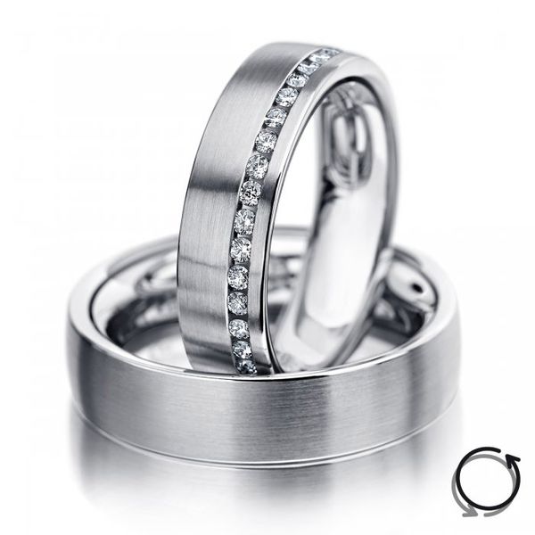 Aliança Ouro 18k com Brilhantes