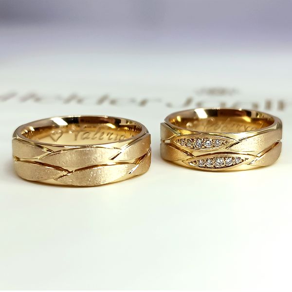 Aliança de Casamento com Diamantes 
