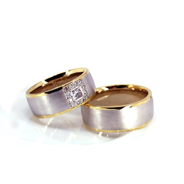 Alianças de Bodas Declaração Eterna - Aura Nobre - Ouro 18k 750