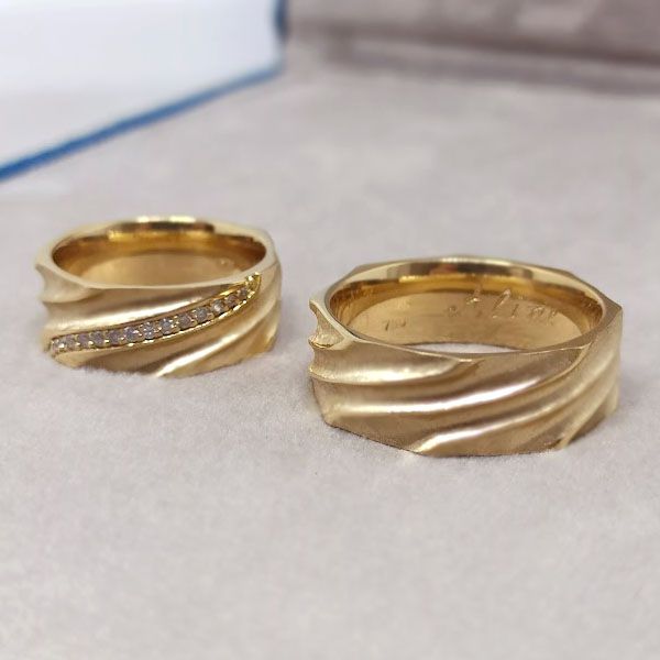 Aliança de Casamento 8,0 Milímetros com Diamantes