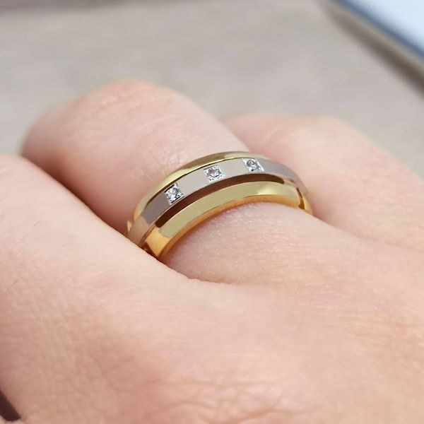 Aliança de Bodas com Diamantes