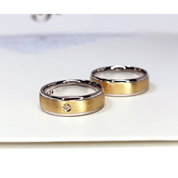 Aliança de Casamento em Ouro 18k com Brilhantes 