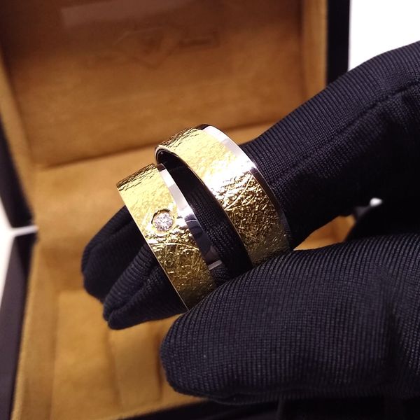 Aliança Bodas de Prata Harmonia Preciosa - Ouro 18k - com Diamantes