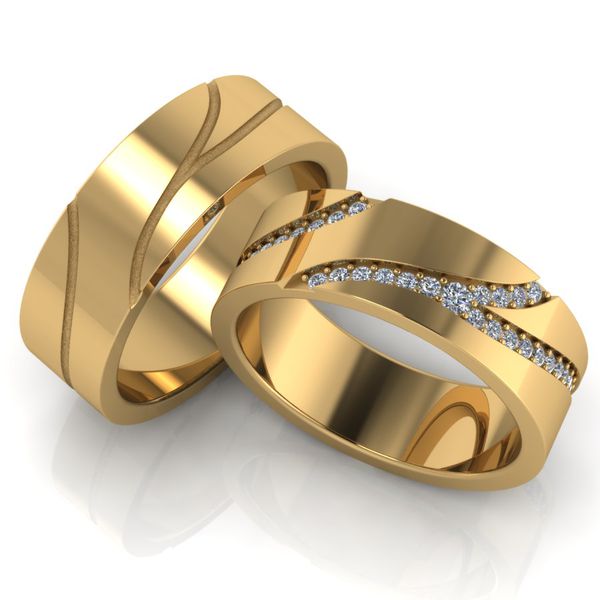 Aliança em Ouro 18k - Casamento