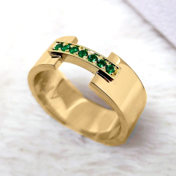 Aliança de Casamento Pedras Preciosas Eterna - Ouro 18k 750
