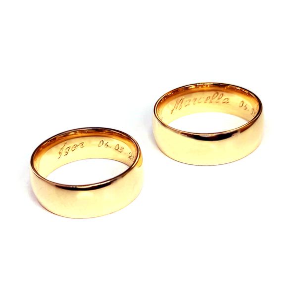 Alianças de Ouro 18K "Harmonia Anatómica" - Par Clássico de 7,5mm