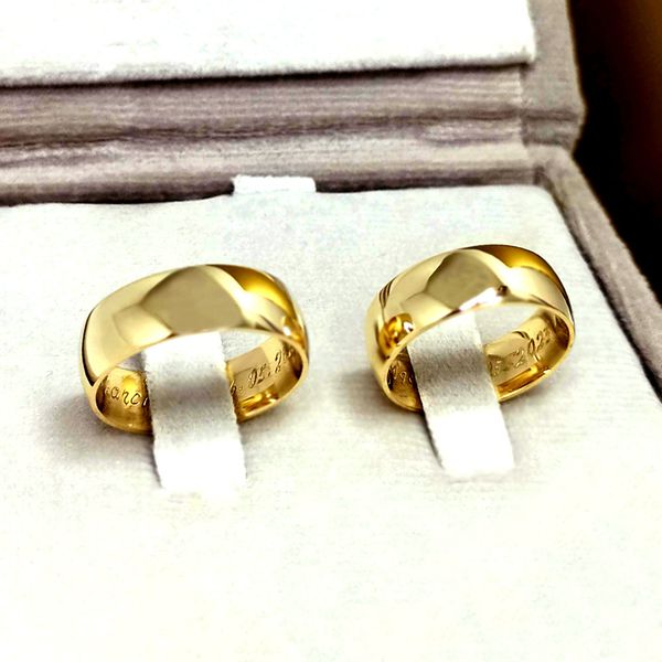Alianças de Ouro 18K "Harmonia Anatómica" - Par Clássico de 7,5mm