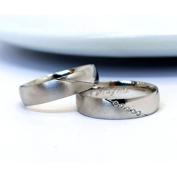 Aliança de Casamento em Ouro Branco 