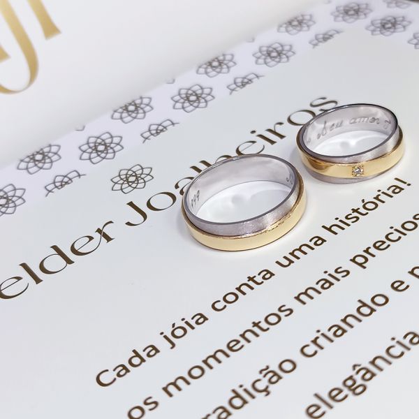 Aliança em Ouro 18k Bodas e Casamento