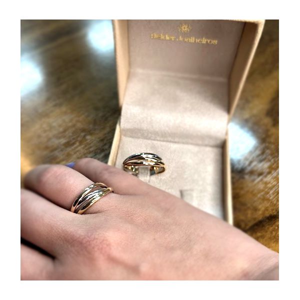 Alianças 3 Elos de Casamento - Ouro 18k 750