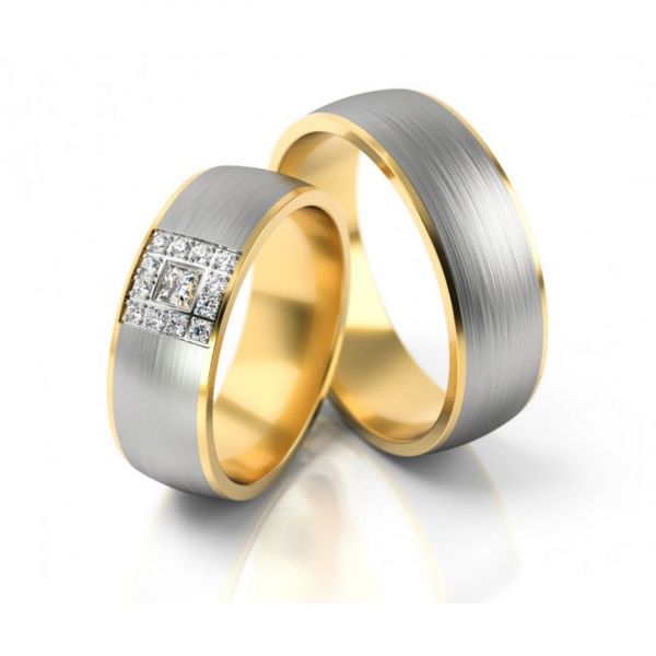 Alianças de Bodas Declaração Eterna - Aura Nobre - Ouro 18k 750