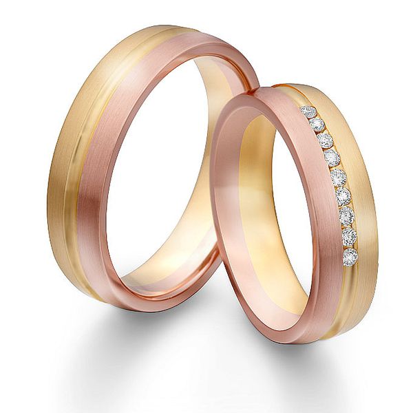 Alianças Bodas de Ouro Dual Tones Radiance - Campos Do Jordão - Ouro18k - Diamantes