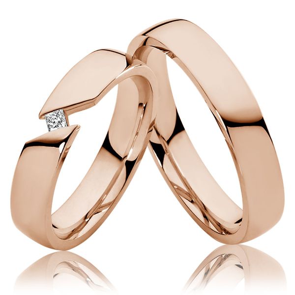 Aliança de Casamento com Diamante Prince 