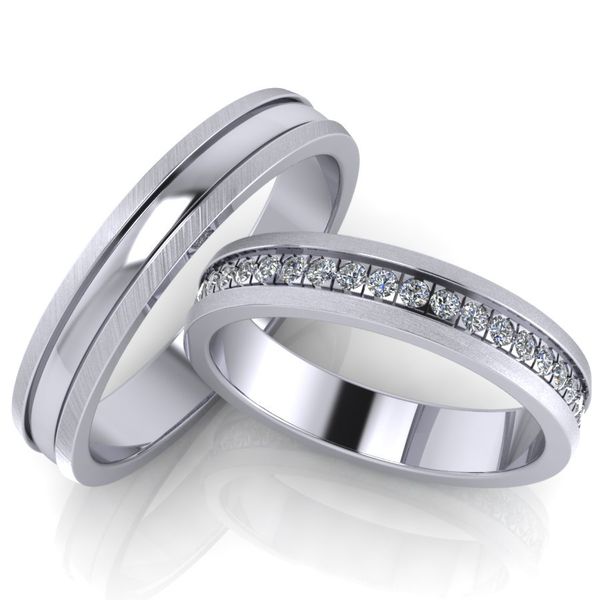 Aliança de Casamento com Diamantes 