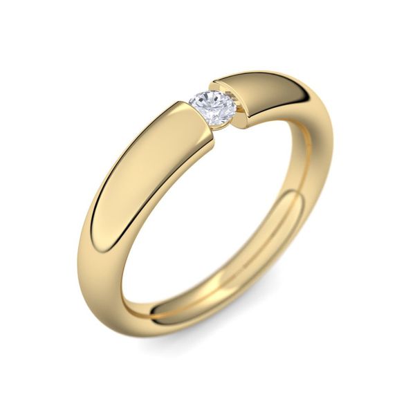 Aliança de Casamento com Diamantes de 10 Pontos