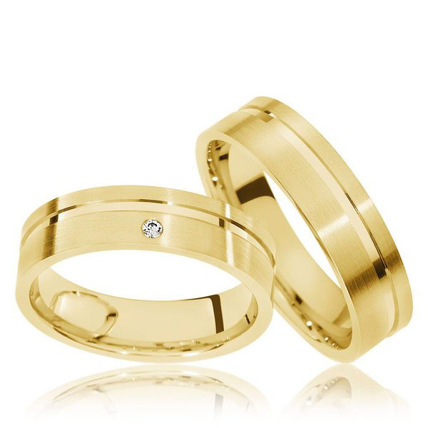 Alianças Casamento e Noivado - em Ouro 18k 