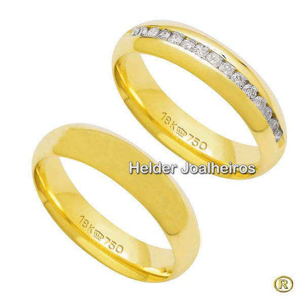 Aliança de Casamento - Ouro 18k 750