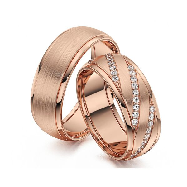 Alianças para Bodas Memorias Eternas - Ouro 18k - Cravejado com Diamantes