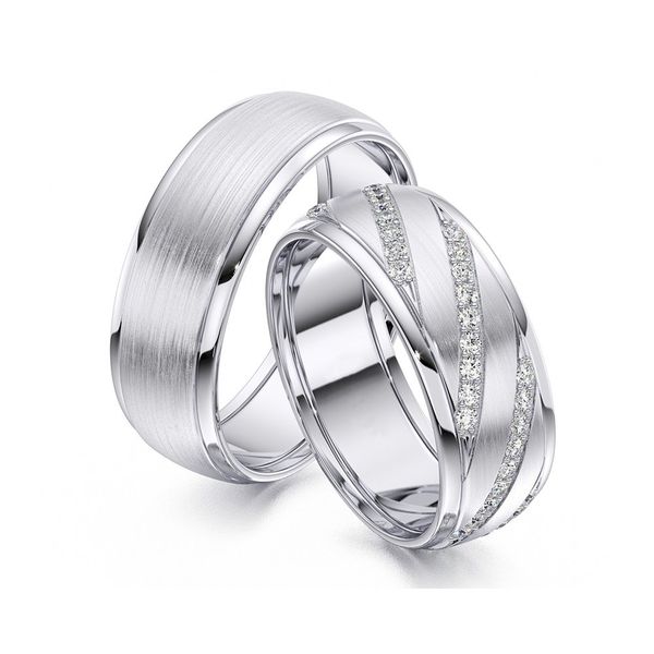Alianças para Bodas Memorias Eternas - Ouro 18k - Cravejado com Diamantes