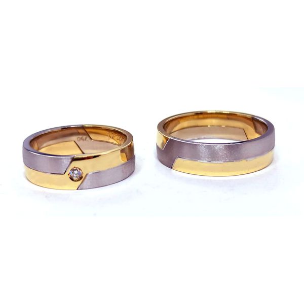 Aliança de Bodas para Celebrar os Anos de Casamento em Ouro 18k 