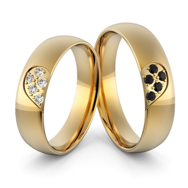 Par Alianças Casamento Ouro 18k com Meia Aliança Diamantes - Joiasgold  Mobile