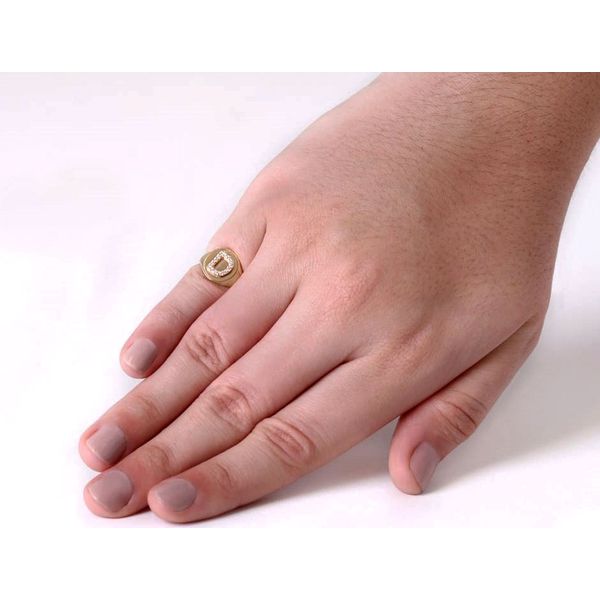 Anel de Dedinho em Ouro 18k Personalizado com a Inicial 