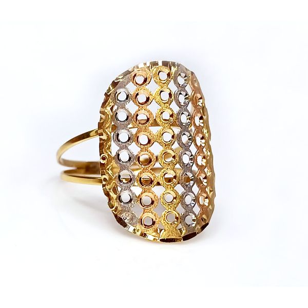 Anel em Ouro 18k Tricolor