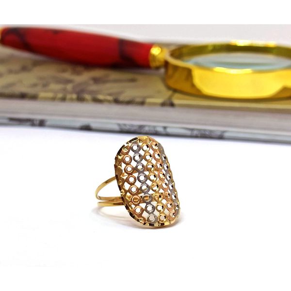 Anel em Ouro 18k Tricolor