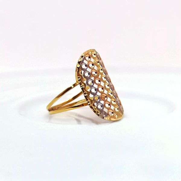 Anel em Ouro 18k Tricolor