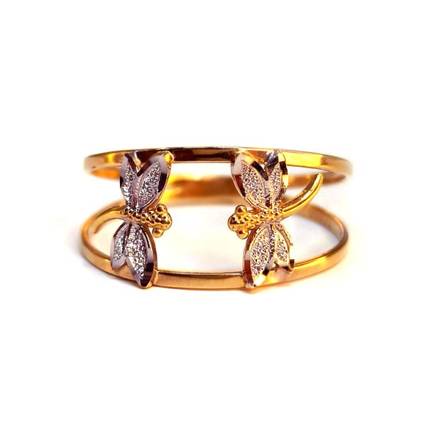 Anel em Ouro 18k Libelula Duplo