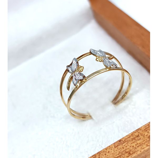 Anel em Ouro 18k Libelula Duplo