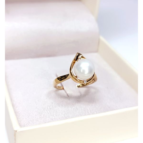 Anel em Ouro 18k Personalizado Gota com Pérola 