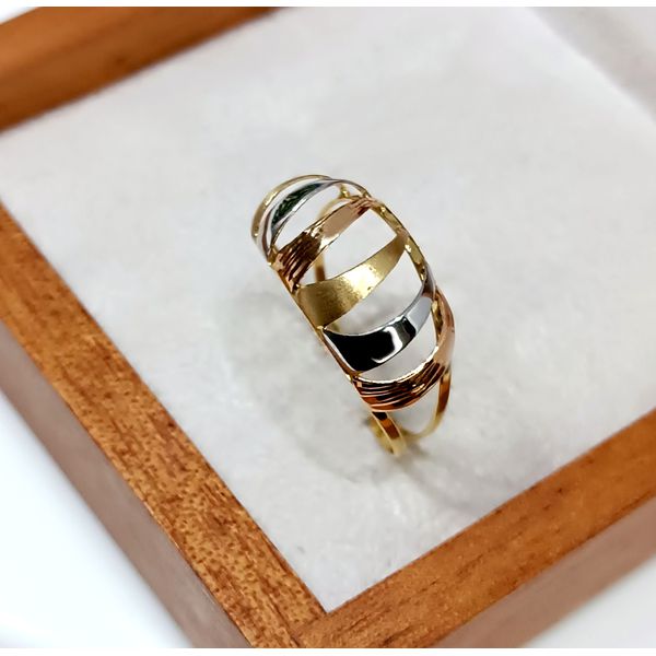 Anel em Ouro 18k Tricolor 