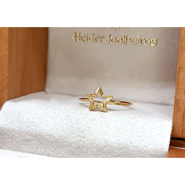 Anel em Ouro 18k Estrela