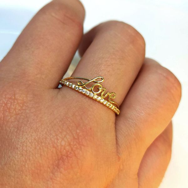 Anel em Ouro 18k Love 