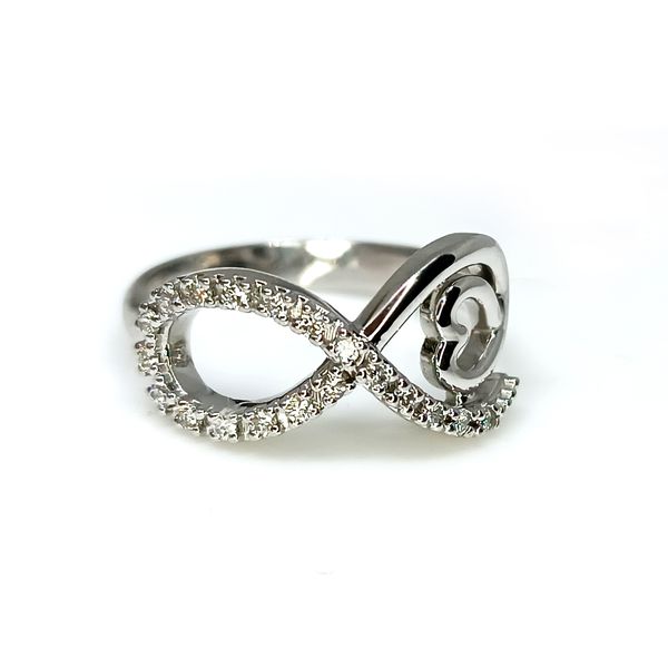 Anel em Ouro 18k Infinito com Diamantes 