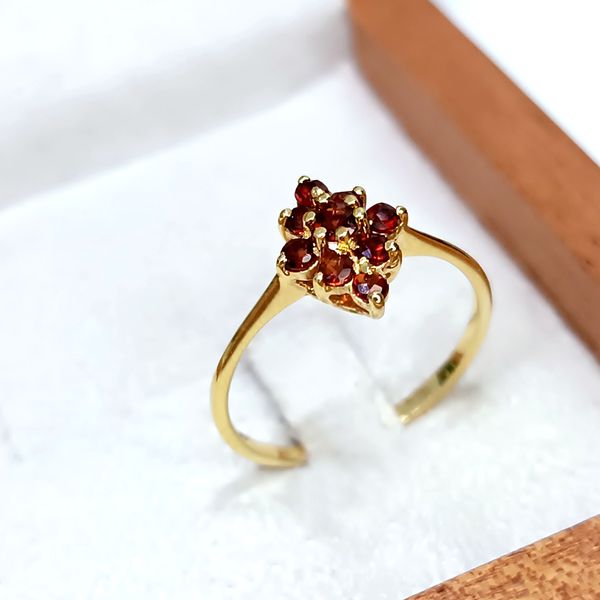 Anel em Ouro 18k Granada 