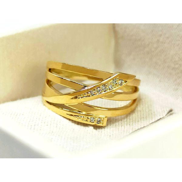 Anel em Ouro 18k Trabalhado com Arcos 