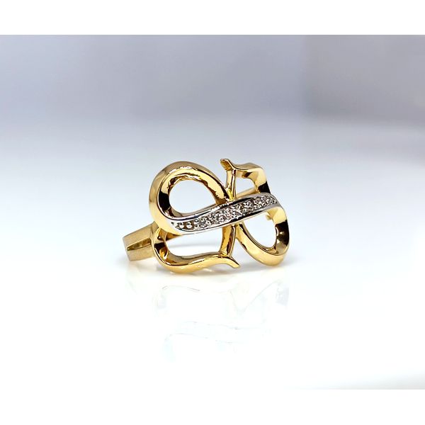 Anel em Ouro 18k Personalizado Infinito com Diamantes