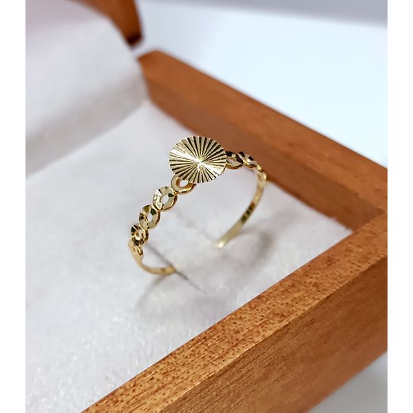 Anel em Ouro 18k Personalizado Redondo e Desenhado com Formas Geométricas