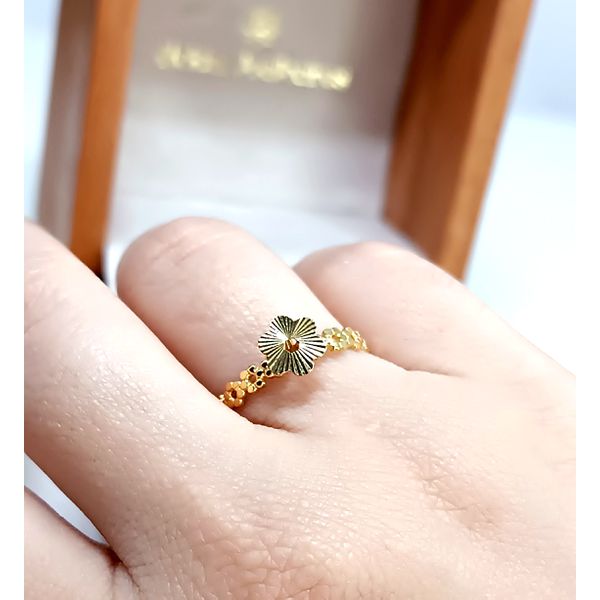 Anel em Ouro 18k Flor com Formatos Geométricos Personalizados