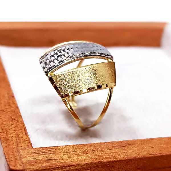 Anel em Ouro 18k Tricolor Diamantado