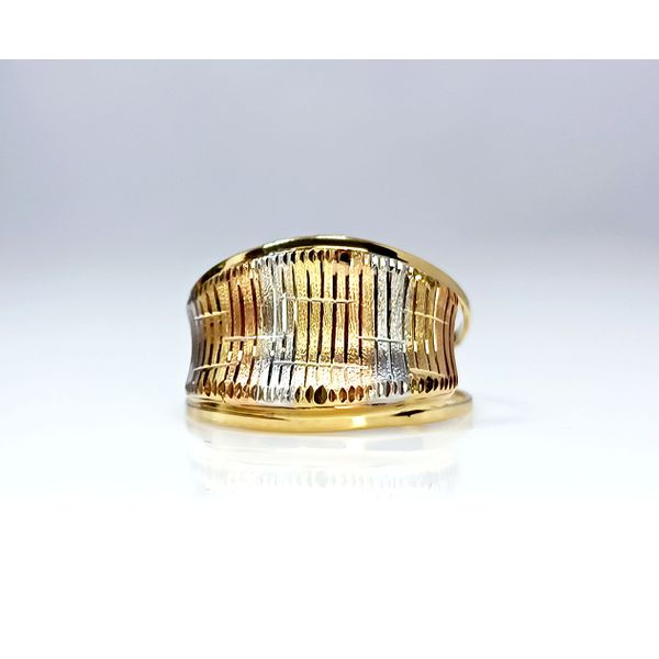 Anel em Ouro 18k Tricolor Diamantado